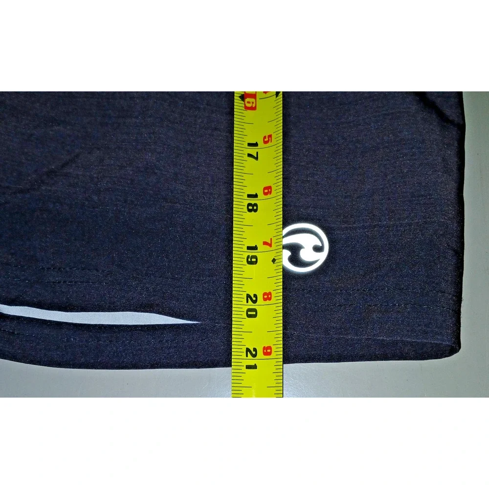 Mens Lined Board Swim Shorts Med Black Tropical Fly Cargo Pocket Lace Up Beach